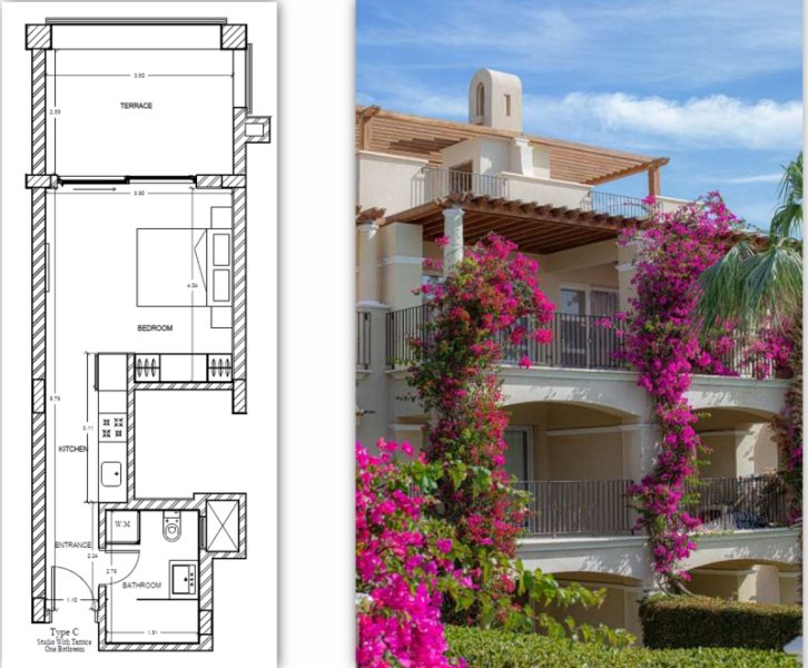 Elegant Studio with Terrace